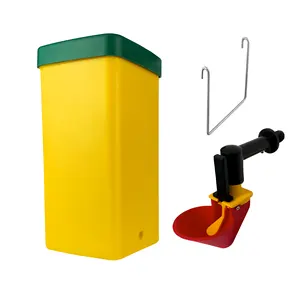 Poultry Drinker Bottle Hinged Lid DC-RD32 + Drinker Cup DC-CD09 Pecking Cup Chickens Quails Ducks Bees High Efficiency System