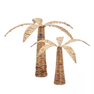 Palmera de jacinto de agua para Decoración de mesa Árbol de coco hecho a mano Decoración para el hogar Adorno de acentos - Product Image 1