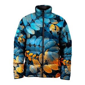 Chaqueta de Plumón Cortavientos con Estampado de Hojas por Sublimación Completa Personalizada de Alta Calidad, Haus Industries - Product Image 1
