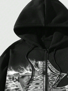 Zip Up Hommes Imprimé À Capuche Polaire Confortable Sweat Pour Hommes 100% Coton À Capuche Logo Personnalisé À Capuche - Product Image 2