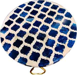 Soporte de postre de metal de resina Soporte de pastel de madera de buena calidad para fiestas de Navidad Knick-Knack decorativo moderno - Product Image 1