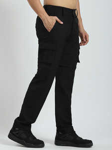 Mode hommes Cargo pantalon droit incurvé rayé décontracté extérieur Streetwear Multi poche confortable pantalon hommes pantalon lavé - Product Image 3