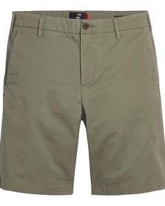 Hot Sale <b>Men's</b> Summer Casual Cotton Olive Chino <b>Shorts</b> High Street <b>Long</b> Length Solid Pattern Made in Bangladesh - Product Image 1