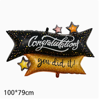 Fournisseur pour Fête de Remise de Diplôme : Chapeau de Docteur, Accessoires Photo, Ballons « Félicitations Diplômé » Multi-tailles, Ballons en Aluminium, Marque MIQI, Logo Personnalisé