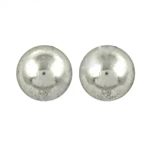 Boucles d'oreilles à clous en argent pour femmes, bijoux religieux tendance, zircon, perle, diamant, pierres de moissanite, laiton plaqué rhodium - Product Image 1