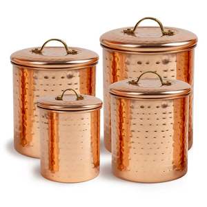 Hammered Vintage Kitchen Canisters for <b>Food</b> Species <b>Dry</b> Fruits <b>Storage</b> <b>Container</b> Jar Home Hotel Restaurant Kitchen Decoration - Product Image 1
