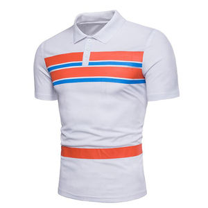 เสื้อโปโลผ้าฝ้าย100% สำหรับผู้ชายเสื้อกอล์ฟระบายอากาศได้ดีขนาดพลัสไซส์ - Product Image 3