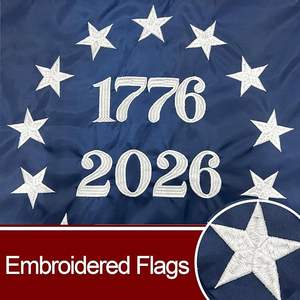 Drapeau Betsy Ross 1776-2026, 4x6 pieds, drapeaux américains, 250e anniversaire, résistant, extérieur, imperméable, polyester, brodé, 13 étoiles - Product Image 3