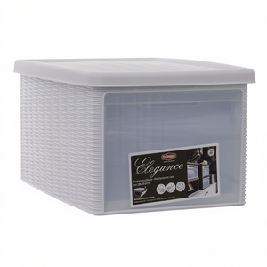 Contenedor de Almacenamiento de Plástico Stefanplast ELEGANCE Blanco 30001 de 15 Litros con Diseño de Lujo, Cajas y Contenedores de Plástico de 15 Litros - Product Image 2