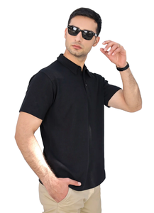 Polo informal de manga corta para hombre, moda de verano, mezcla de algodón, transpirable, ligero, elegante, diseño clásico de bloques de Color - Product Image 3