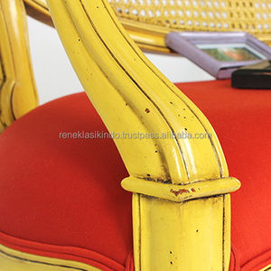 Muebles Sillas de Jardín Serie 1703 Combinación de Estructura de Madera y Ratán con Asiento Acolchado de Espuma Tamaño 123x65x99 Cm - Product Image 4