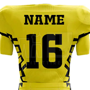 ชุดยูนิฟอร์มอเมริกันฟุตบอลแบบสั่งทำพิเศษสำหรับทุกเพศ คุณภาพสูง ผลิตจากผ้าโพลีเอสเตอร์ 100% ระบายอากาศได้ดี แห้งเร็ว ซึมซับเหงื่อ แบบสั้น - Product Image 5