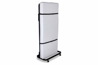 EVERGREENWEB Lit simple pliant vertical multifonctionnel moderne 80x190 cm avec matelas en mousse à mémoire de forme de 12 cm et oreiller inclus en acier