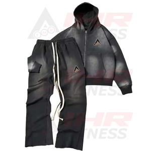 Conjunto Deportivo Holgado con Cremallera Transpirable Hecho a Medida, Ropa de Invierno, Conjunto Deportivo de Algodón de Manga Larga para Hombre - Product Image 1