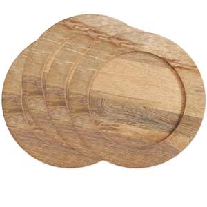 Assiette à dîner en bois 100% faite à la main, best-seller, taille 10 pouces, décoration de table à manger pour la maison et les restaurants, assiette de présentation en bois d'acacia - Product Image 6