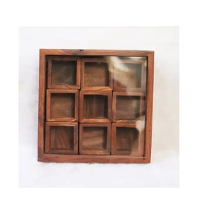 กล่องไม้สักสไตล์ทะเลที่มีเสน่ห์เทคนิคขัดเงาสำหรับใช้ในบ้านให้เป็นของขวัญสไตล์ใหม่สำหรับถั่วและผลไม้แห้ง - Product Image 5