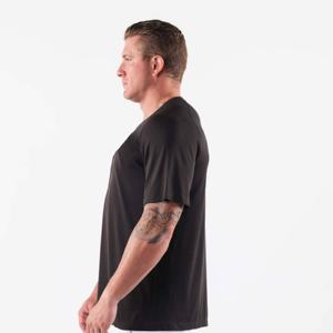 Camiseta de peso pesado con hombros caídos de 230 Gsm de alta calidad, ropa de calle personalizada de algodón pesado en blanco de lujo, camiseta de gran tamaño para hombres - Product Image 3