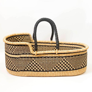 Cesta de mimbre para bebé, esencial para guardería, cesta de Moisés de algas marinas naturales de alta calidad de productor de confianza - Product Image 1