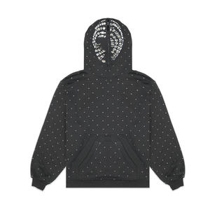Sweat à capuche en coton 100% de haute qualité, coupe classique, durable, avec strass, pour un usage décontracté - Product Image 5