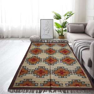 Top Selling Designer Embroidered <b>Boho</b> Style Kilim <b>Rugs</b> Handmade Wool Jute Geometric Pattern Carpet Home Hotel Kitchen Living - Product Image 4