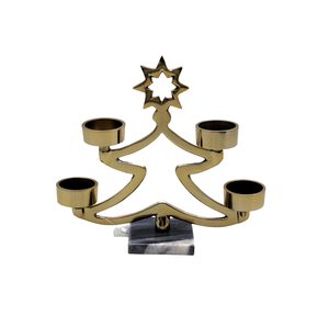 Bougeoir de l'Avent en aluminium pour décoration de Noël de meilleure forme Porte-bougie fini nickel pour la maison et la décoration de table - Product Image 3