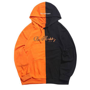 Venta al por mayor 360Gsm 48% POLIÉSTER + 52% algodón Streetwear Vintage gráfico de gran tamaño de manga larga sudaderas con capucha de dos tonos - Product Image 1