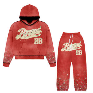 Nuevo Conjunto Deportivo Informal de Invierno, Pantalones de Campana a la Moda, Secado Rápido, Transpirable, Ligero, 100% Algodón, Talla Grande, Color Sólido - Product Image 1