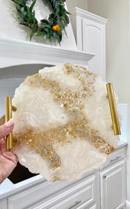 Plateau en résine fait à la main pour servir des boissons, des collations, modèle décoratif avec un design personnalisable, haute qualité M/S SHAAD HANDICRAFTS - Product Image 2