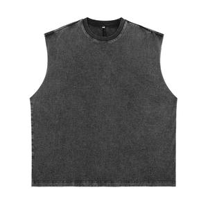 Fabricant personnalisé Dtg impression 100% coton t-shirt Vinyl Vest Streetwear Dropship Heavyweight Vintage T-shirt pour hommes - Product Image 5