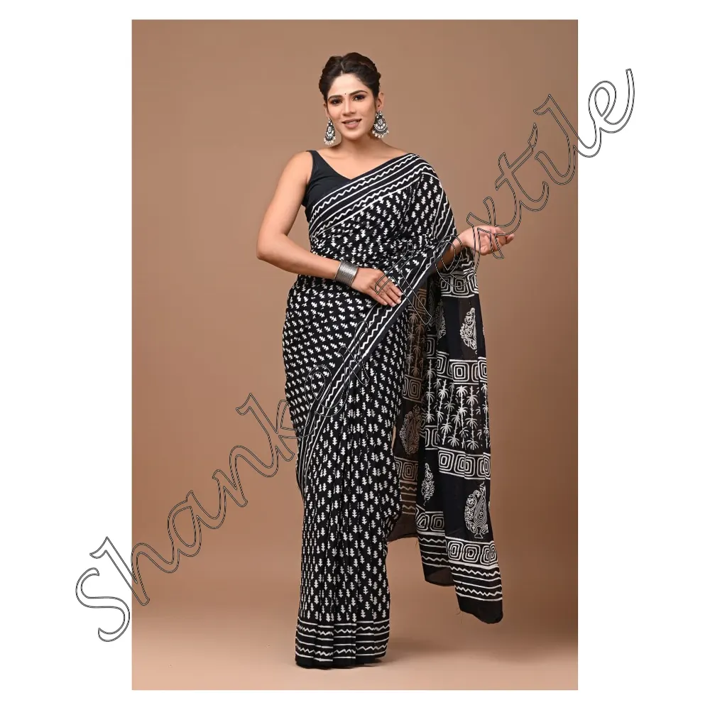 Ready To Wear Saree Cotton Mul Mul Imported Fabric With Unstitched Designer Blouse For Women Wholesale Saree Sari For Girls