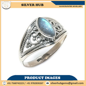 Anillos finos de plata de ley sólida 925, piedras preciosas de labradorita de alta calidad, venta al por mayor, OEM, compromiso de boda, piedra natal, San Valentín - Product Image 2