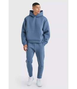 Wholesale Custom Men's <b>Jogging</b> <b>Suit</b> 2-Piece Polyester Cotton Sweat <b>Suits</b> with Hoodie Tech Tracksuits Breathable Design - Product Image 5