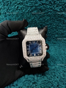 นาฬิกาข้อมือชายหญิงประดับเพชรระดับพรีเมียมสี VVS Moissanite กำหนด2025เองได้ - Product Image 2