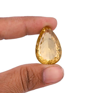 Quartz citron naturel 30X20MM poire coupe normale 55.65Cts 1 pièce pierre précieuse pour la fabrication de bijoux - Product Image 4