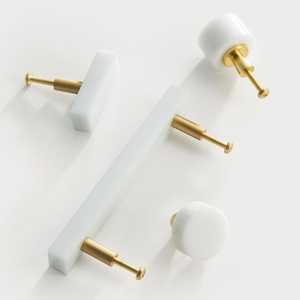 ลูกบิดตู้ลิ้นชักลิ้นชักห้องครัวมือจับหินอ่อนขัดเงา - Product Image 3