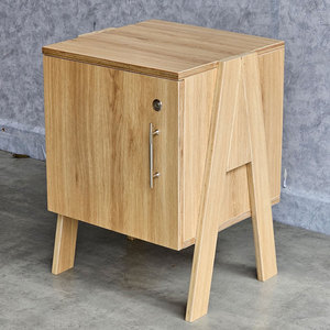 40x40x48cm Personal <b>Locker</b> with Lockable Door TCN68046 Plywood <b>Storage</b> Unit - Product Image 2