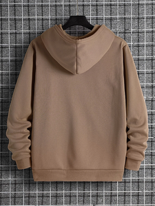 Sudaderas con Capucha para Hombre, Estilo Casual de Invierno, 100% Algodón, Felpa Transpirable, Color Sólido, Personalización al por Mayor con Logotipo Bordado - Product Image 2