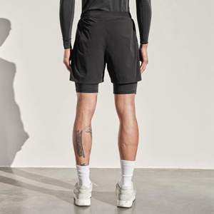 Short de fitness gris foncé à poches zippées pour homme Short de basket-ball respirant pour été, gym, jogging, équipe personnalisée - Product Image 3