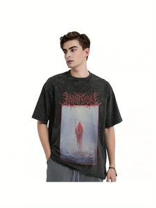 Camiseta de Manga Corta con Cuello Redondo para Hombre, 100% Algodón, Talla Grande, 260 Gramos, Tela de Lona Transpirable de Secado Rápido - Product Image 3