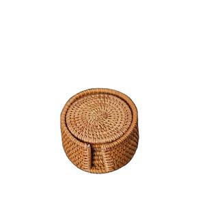 Sous-verres tissés à la main Produits artisanaux en tricot de rotin Sous-verres en bambou faits à la main pour rotin Sous-verres en osier pour le salon - Product Image 1