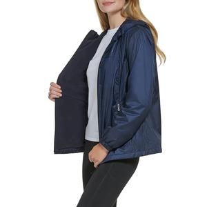 Veste coupe-vent pour femme avec impression de logo personnalisé, imperméable, 100% polyester, fermeture éclair, taille plus, vêtements d'extérieur pour l'hiver - Product Image 1