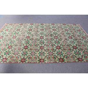 Turkish Rug, 5.7x9.6 ft Vintage Rug, <b>Red</b> Southwestern <b>Wool</b> Rug - Product Image 3