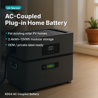 Batterie domestique à couplage CA 2400Wh, stockage solaire intelligent, IP65, empilable pour maisons photovoltaïques existantes au Royaume-Uni