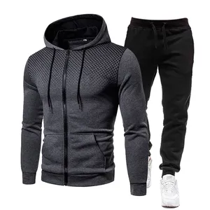 Ensemble de survêtement sportif en molleton imprimé délavé à l'acide avec logo personnalisé, 2 pièces, pour unisexe, polyester/coton, hiver - Product Image 5