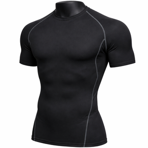 Camiseta de compresión para hombre, ropa deportiva de secado rápido para gimnasio, camiseta ajustada para correr, camiseta transpirable para entrenamiento físico - Product Image 3