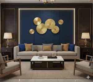 Grande sculpture murale en métal, décoration contemporaine moderne pour les intérieurs de la maison, convient à la décoration du salon et de la chambre à coucher - Product Image 5