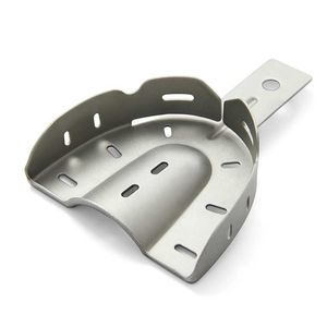 Bandeja de impresión de acero inoxidable no perforado Instrumentos dentales personalizados Bandeja dental de impresión - Product Image 1