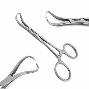 Pinces à serviettes manuelles en acier inoxydable de haute qualité, 9 cm, instruments chirurgicaux dentaires vétérinaires réutilisables, certifiés CE - Product Image 1