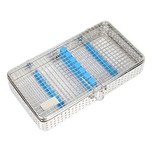 กล่องเก็บเครื่องมือทันตกรรมแบบแมนนวลชุด7ชิ้นเทคโนโลยีการฆ่าเชื้อแบบตาข่ายลวดขนาดเล็กสำหรับเครื่องมือผ่าตัด - Product Image 4