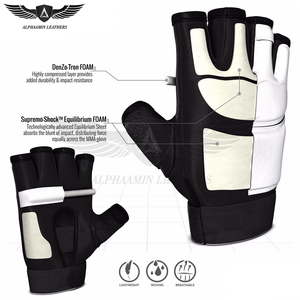 Gants de combat UFC, boxe, MMA en cuir PU, couleur noir et blanc, bon vendeur, fabriqué au Pakistan, service OEM, 2025 - Product Image 2